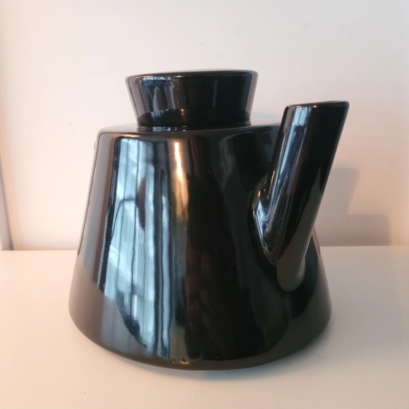 1990s Vintage Ikea Värme Ceramic Teapot - Black - Picture 2 of 5